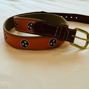 Volunteer Traditions Men's Orange and Brown TriStar 36 inch belt